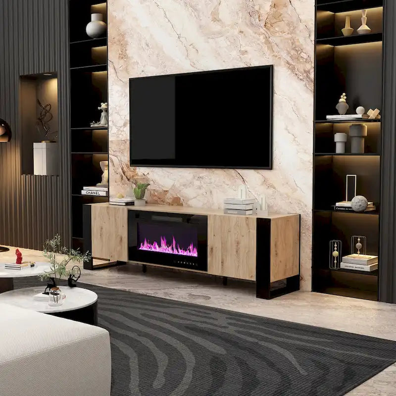 Viihdekeskus takalla, valinnainen:2 liekkitilaa1500W 68.9W