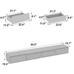 TV-taso Moderni jatkettava TV-taso, enintään 120" televisioille