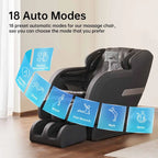 Koko vartalon nollapainovoimainen hierontatuoli SL-kiskolla, vartalon skannauksella ja sovellusohjauksella