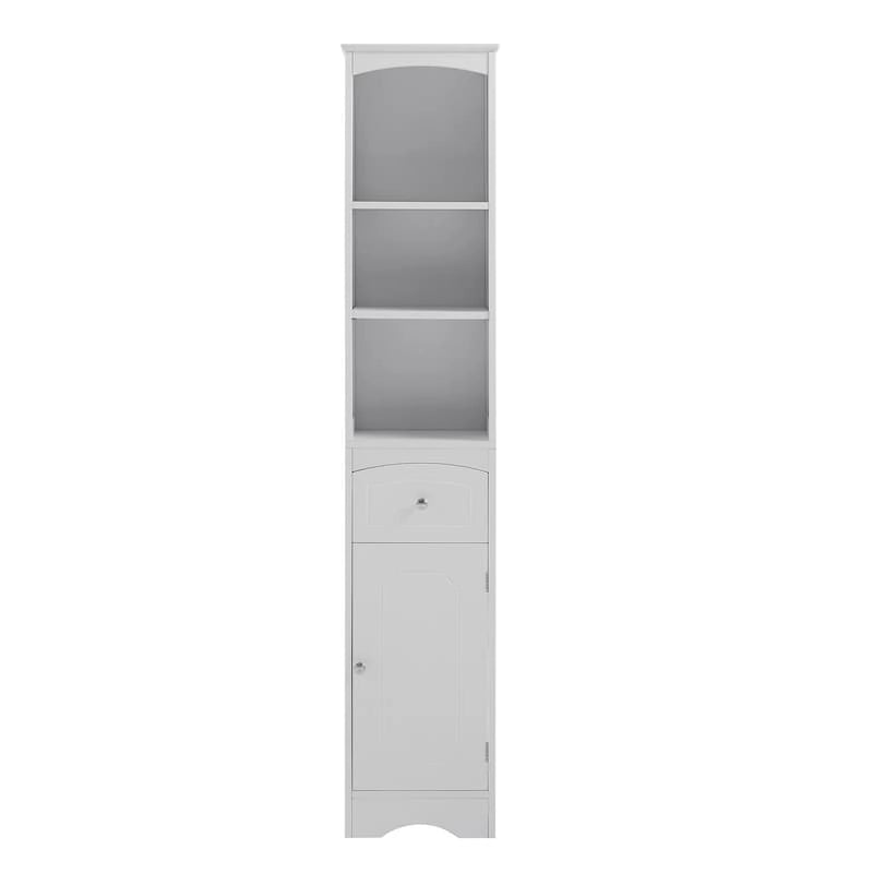 72 cm korkea kylpyhuonekaappi laatikolla ja 5 säädettävällä hyllyllä