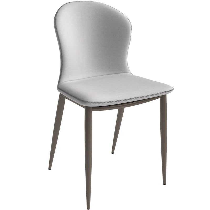 Moderni verhoiltu kangasruokailutuoli metallijaloilla, mosaiikkityylinen keittiötuoli