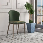 Moderni verhoiltu kangasruokailutuoli metallijaloilla, mosaiikkityylinen keittiötuoli