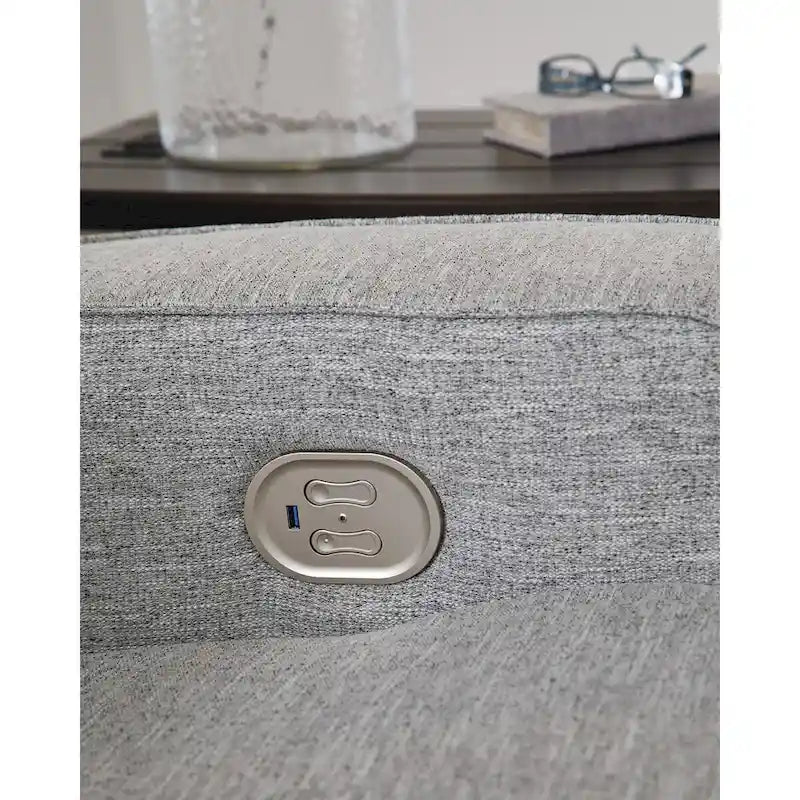 Sähkökäyttöinen leposohva, lyijynharmaa, 88W x 43D x 42H tuumaa, olohuoneen leposohva